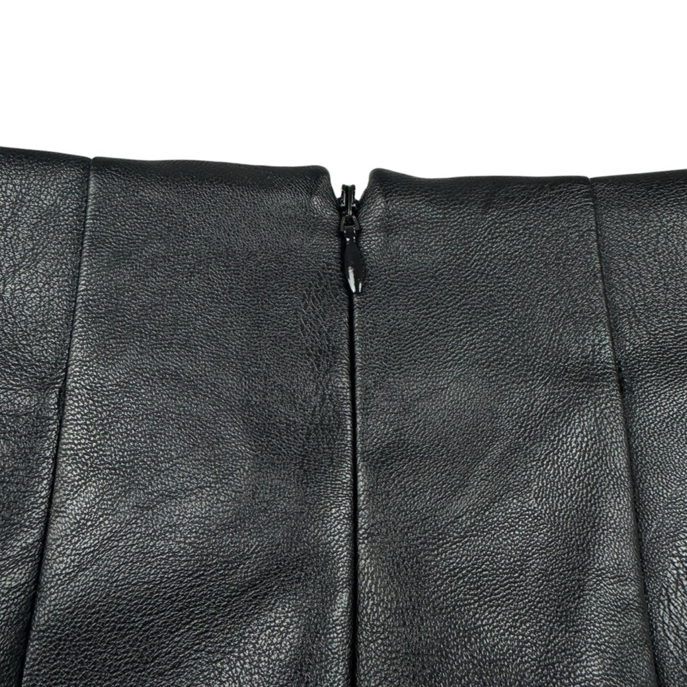 NWT TOPSHOP Faux Leather Mini Skirt‎ Vegan Leather Split Party Holiday 4 Small - Picture 9 of 13